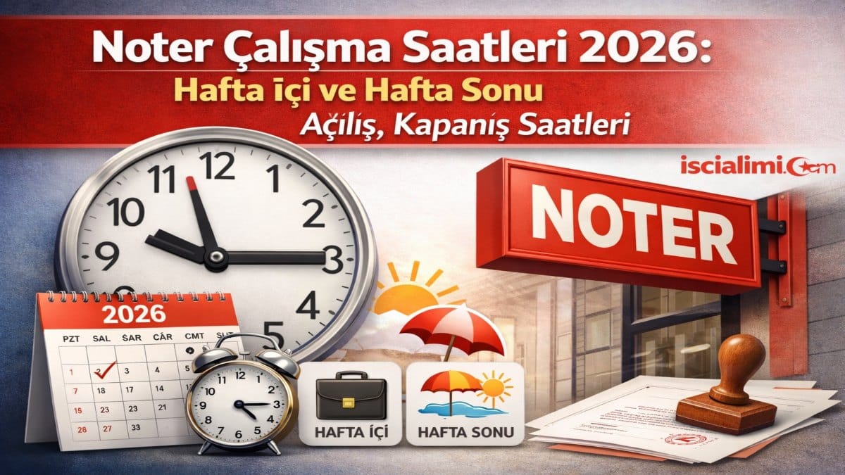 Noter Çalışma Saatleri 2026: Hafta İçi ve Hafta Sonu Açılış, Kapanış Saatleri
