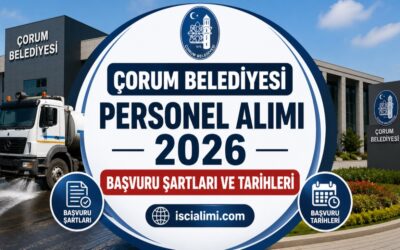 Çorum Belediyesi Personel Alımı 2026 Başvuru Şartları ve Tarihleri