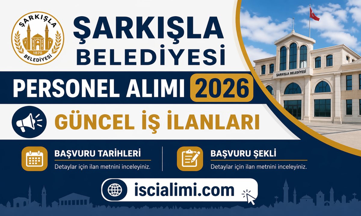 Şarkışla Belediyesi Personel Alımı 2026 Güncel İş İlanları Başvuru Şekli