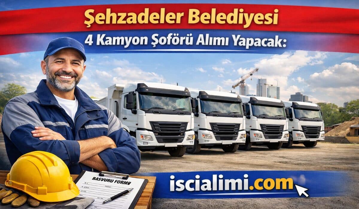 Şehzadeler Belediyesi 4 Kamyon Şoförü Alımı Yapacak: Başvurular Başlıyor!
