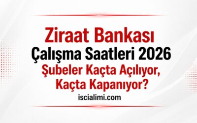 Ziraat Bankası Çalışma Saatleri 2026 – Şubeler Kaçta Açılıyor, Kaçta Kapanıyor?