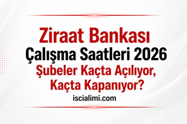 Ziraat Bankası Çalışma Saatleri 2026 – Şubeler Kaçta Açılıyor, Kaçta Kapanıyor?