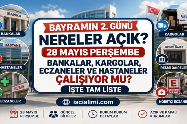 Bayramın 2. Günü Nereler Açık? 28 Mayıs Perşembe Bankalar, Kargolar, Eczaneler ve Hastaneler Çalışıyor mu? İşte Tam Liste
