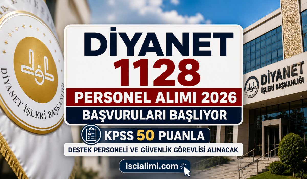 Diyanet 1128 Personel Alımı 2026 Başvuruları Başlıyor: KPSS 50 Puanla Destek Personeli ve Güvenlik Görevlisi Alınacak
