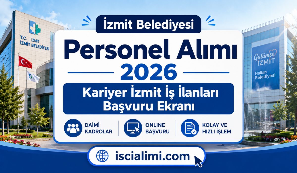 İzmit Belediyesi Personel Alımı 2026 – Kariyer İzmit İş İlanları Başvuru Ekranı