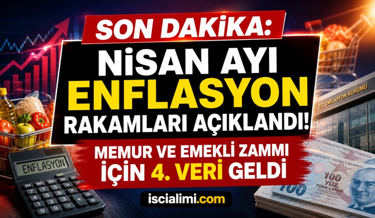 SON DAKİKA: Nisan Ayı Enflasyon Rakamları Açıklandı! Memur ve Emekli Zammı İçin 4. Veri Geldi