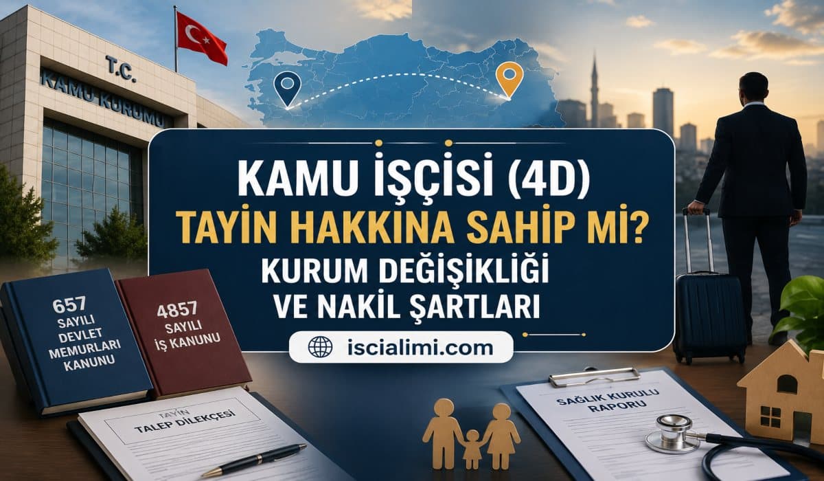 Kamu İşçisi (4D) Tayin Hakkına Sahip mi? Kurum Değişikliği ve Nakil Şartları