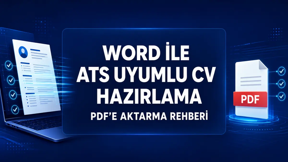 Microsoft Word ile ATS Uyumlu CV Nasıl Hazırlanır? PDF’e Aktarma Rehberi