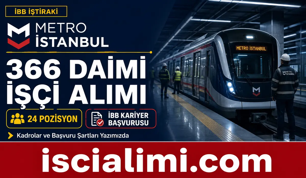 İBB Metro İstanbul 366 Daimi İşçi Alımı 2026: Kadrolar ve İBB Kariyer Başvurusu
